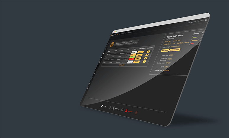 Web browser showing the final editable event/dinner in our Field Marketing Enablement™ module. 
